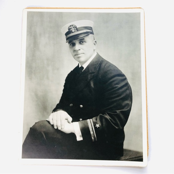 Antique picture General Military Officer Sat in Uniform Hat Professional Photo - Picture 2 of 4